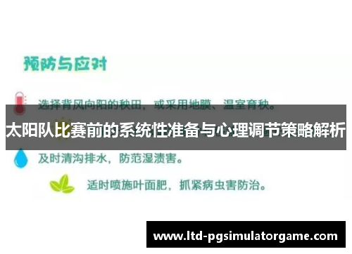 太阳队比赛前的系统性准备与心理调节策略解析